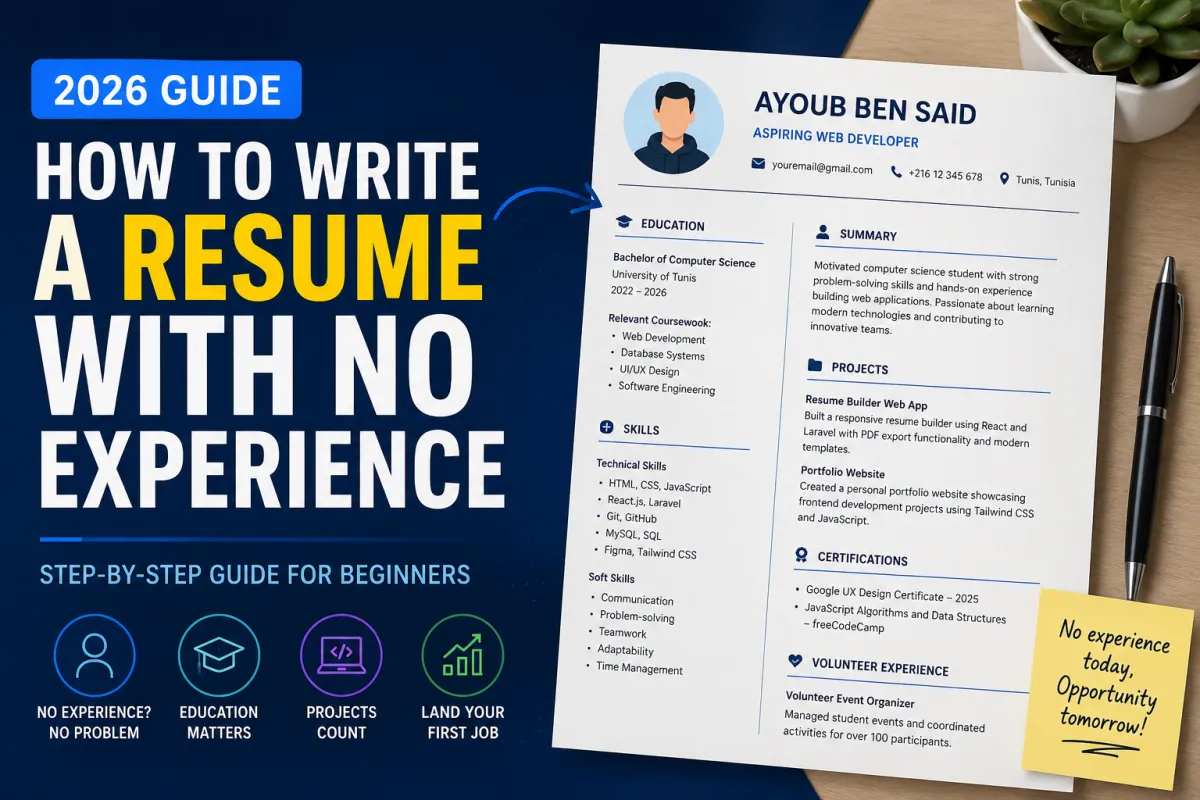 How to Write a Resume With No Experience (2026 Guide)